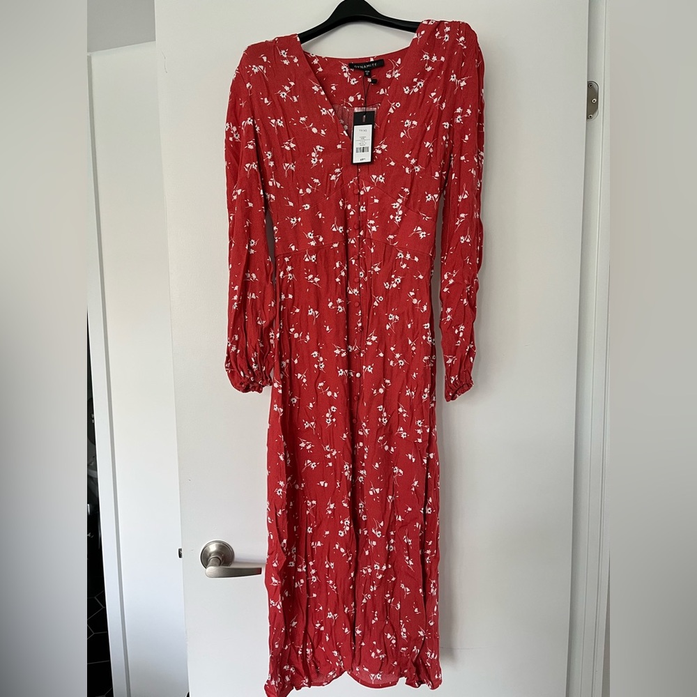 Dynamite dress - size XS/S cranberry colour